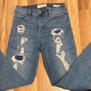 Blue pacsun ripped jeans (super stretchy)